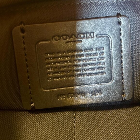 Coach Shay Shoulder Bag in Army Green Soft Leather with Chain, Charm and Scarf - Picture 8 of 12